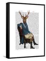 Distinguished Deer Full-Fab Funky-Framed Stretched Canvas