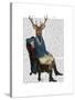 Distinguished Deer Full-Fab Funky-Stretched Canvas