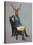 Distinguished Deer Full-Fab Funky-Stretched Canvas