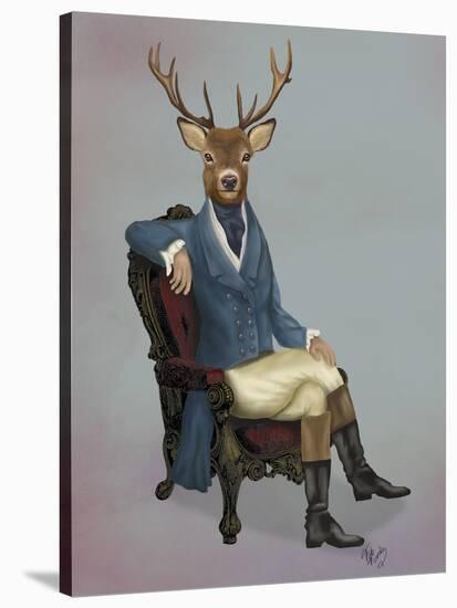 Distinguished Deer Full-Fab Funky-Stretched Canvas