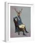 Distinguished Deer Full-Fab Funky-Framed Premium Giclee Print