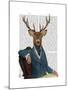 Distinguished Deer Portrait-Fab Funky-Mounted Art Print