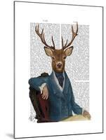 Distinguished Deer Portrait-Fab Funky-Mounted Art Print