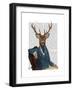 Distinguished Deer Portrait-Fab Funky-Framed Art Print