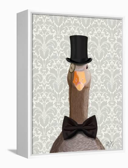 Distinguished Goose-Fab Funky-Framed Stretched Canvas