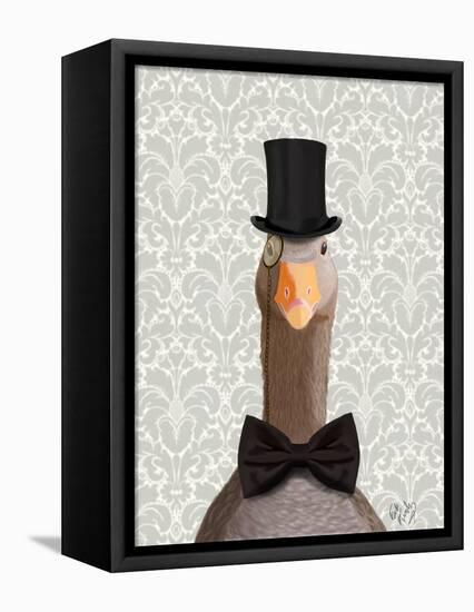 Distinguished Goose-Fab Funky-Framed Stretched Canvas