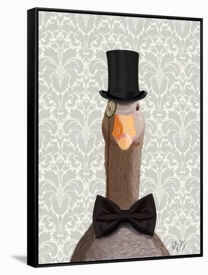 Distinguished Goose-Fab Funky-Framed Stretched Canvas