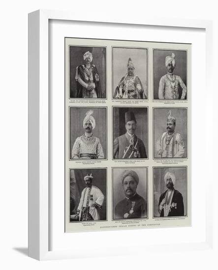 Distinguished Indian Guests at the Coronation, Illustration from 'The Graphic', 28th June 1902-null-Framed Giclee Print