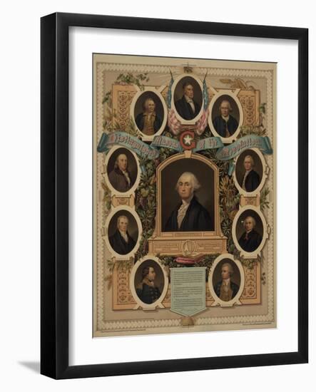 Distinguished masons of the revolution, 1876-American School-Framed Giclee Print