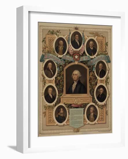 Distinguished masons of the revolution, 1876-American School-Framed Giclee Print