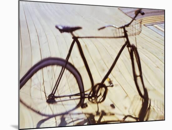 Distorted Image of a Bicycle-null-Mounted Photographic Print