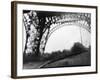 Distorted View of Eiffel Tower through Windshield-null-Framed Photographic Print