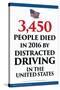 Distracted Driving Death Statistics (USA)-Gerard Aflague Collection-Stretched Canvas