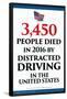 Distracted Driving Death Statistics (USA)-Gerard Aflague Collection-Framed Poster