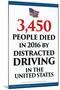 Distracted Driving Death Statistics (USA)-Gerard Aflague Collection-Mounted Poster