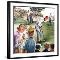 "Distracted Pro Golfer," July 2, 1960-Constantin Alajalov-Framed Giclee Print