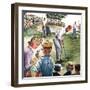 "Distracted Pro Golfer," July 2, 1960-Constantin Alajalov-Framed Giclee Print