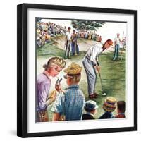 "Distracted Pro Golfer," July 2, 1960-Constantin Alajalov-Framed Giclee Print