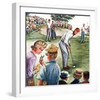 "Distracted Pro Golfer," July 2, 1960-Constantin Alajalov-Framed Giclee Print