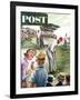 "Distracted Pro Golfer," Saturday Evening Post Cover, July 2, 1960-Constantin Alajalov-Framed Giclee Print