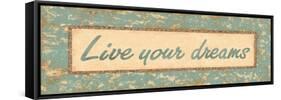 Distressed Aqua I-Jillian Jeffrey-Framed Stretched Canvas