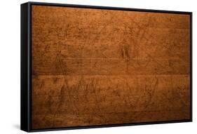 Distressed Wood Table Top Background-jwblinn-Framed Stretched Canvas