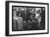 Distributing Surplus Commodities-Russell Lee-Framed Photo