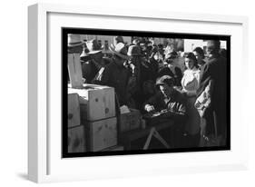 Distributing Surplus Commodities-Russell Lee-Framed Premium Giclee Print