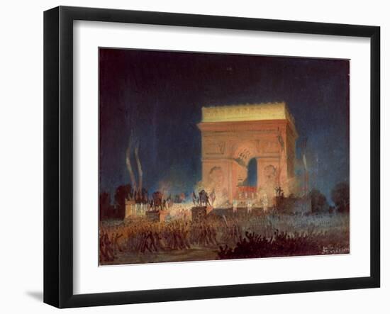 Distribution des drapeaux à la Garde Nationale à l'Arc de Triomphe le 20 avril 1848-Jean-Charles Geslin-Framed Giclee Print