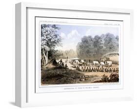 Distribution of Goods to the Gros Ventres 26 August 1853-John Mix Stanley-Framed Giclee Print