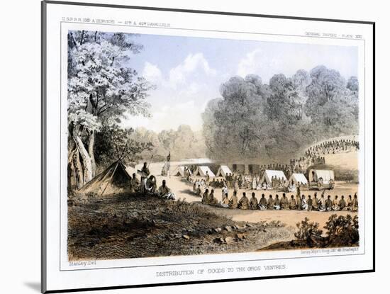 Distribution of Goods to the Gros Ventres 26 August 1853-John Mix Stanley-Mounted Giclee Print