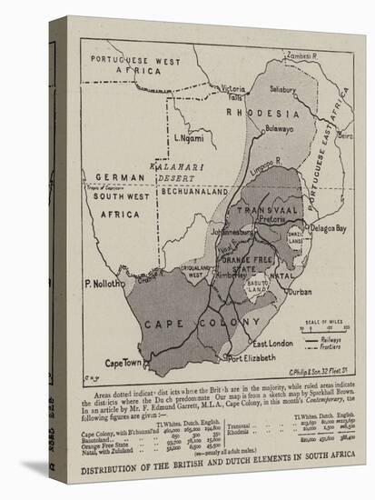 Distribution of the British and Dutch Elements in South Africa-null-Stretched Canvas