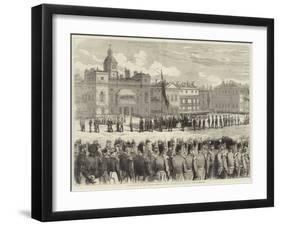 Distribution of the Crimean Medals by Her Majesty, at the Horse Guards-null-Framed Giclee Print