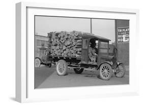 District of Columbia Paper Company Is Getting a Delivery of Logs from Which to Manufacture Paper-null-Framed Art Print