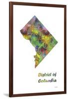 District of Columbia State Map 1-Marlene Watson-Framed Giclee Print