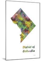 District of Columbia State Map 1-Marlene Watson-Mounted Giclee Print