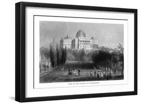 District of Columbia, Washington, Exterior View of the Capitol from the Grounds-Lantern Press-Framed Art Print