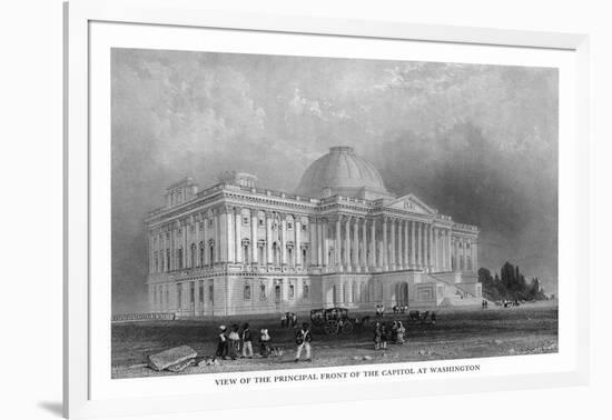 District of Columbia, Washington, Exterior View of the Capitol Front-Lantern Press-Framed Art Print