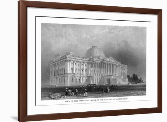 District of Columbia, Washington, Exterior View of the Capitol Front-Lantern Press-Framed Art Print