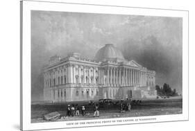 District of Columbia, Washington, Exterior View of the Capitol Front-Lantern Press-Stretched Canvas