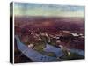 District of Columbia, Washington - Panoramic Map-Lantern Press-Stretched Canvas