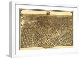 District of Columbia, Washington - Panoramic Map-Lantern Press-Framed Art Print