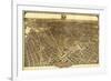 District of Columbia, Washington - Panoramic Map-Lantern Press-Framed Premium Giclee Print