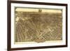 District of Columbia, Washington - Panoramic Map-Lantern Press-Framed Premium Giclee Print