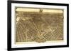 District of Columbia, Washington - Panoramic Map-Lantern Press-Framed Premium Giclee Print