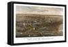 District of Columbia, Washington - Panoramic Map-Lantern Press-Framed Stretched Canvas