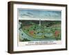 District of Columbia, Washington - Panoramic Map-Lantern Press-Framed Art Print