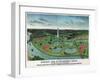 District of Columbia, Washington - Panoramic Map-Lantern Press-Framed Art Print