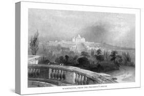 District of Columbia, Washington, View of the Capitol from the White House-Lantern Press-Stretched Canvas