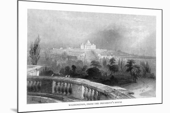 District of Columbia, Washington, View of the Capitol from the White House-Lantern Press-Mounted Art Print